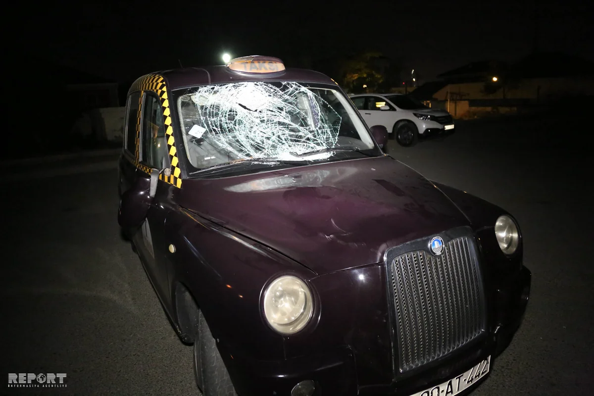 Bakıda London taksisi piyadanı vurub - FOTO - VİDEO - YENİLƏNİB