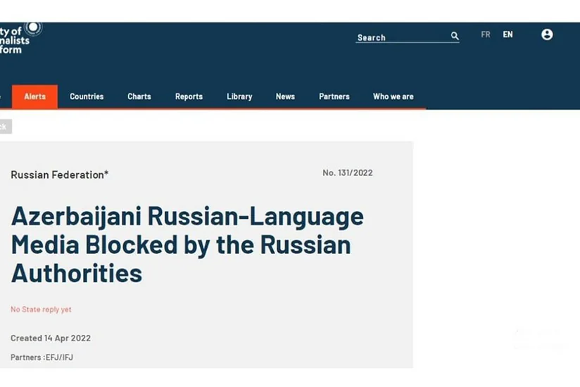 Avropa Şurasının platforması Rusiyada bloklanan Azərbaycan KİV-ə dəstək ifadə edib