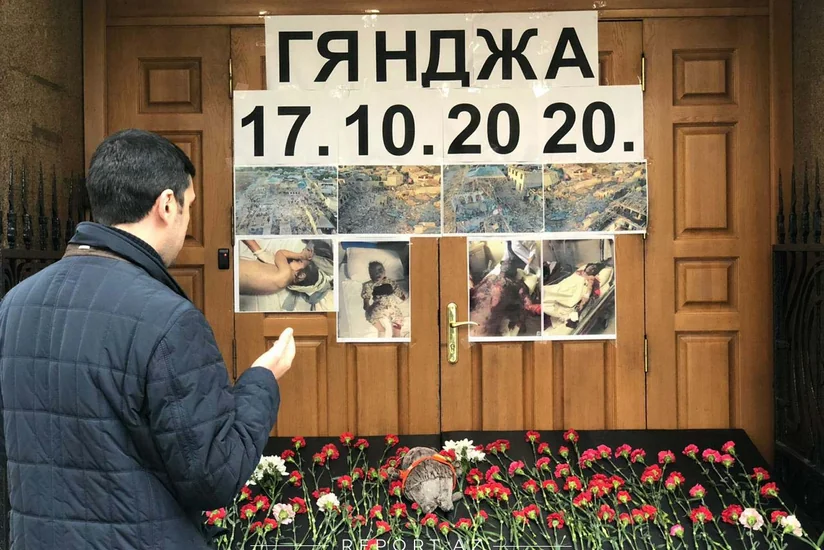 Moskvada Gəncədə həlak olanların xatirəsinə həsr olunmuş aksiya keçirilir