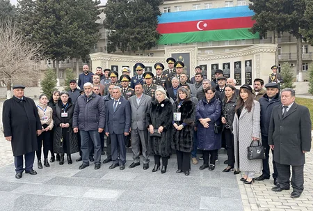 Hərbi İnstitutda şəhidlərin Xatirə kompleksinin açılışı olub