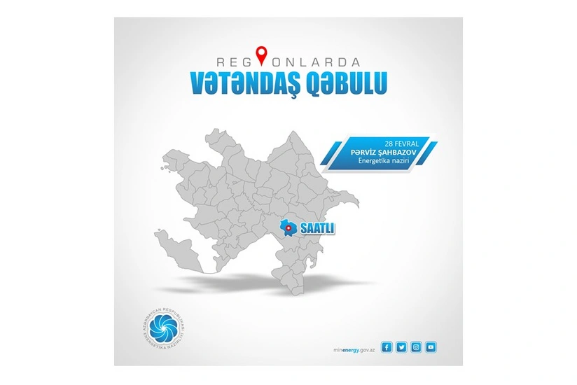 Pərviz Şahbazov Saatlıda vətəndaşları qəbul edəcək