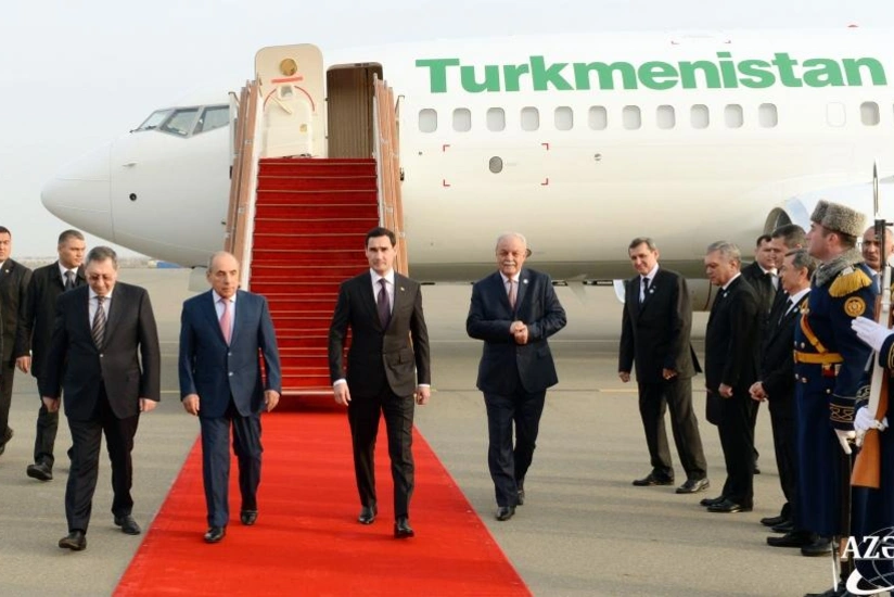 President of Turkmenistan arrives in Azerbaijan