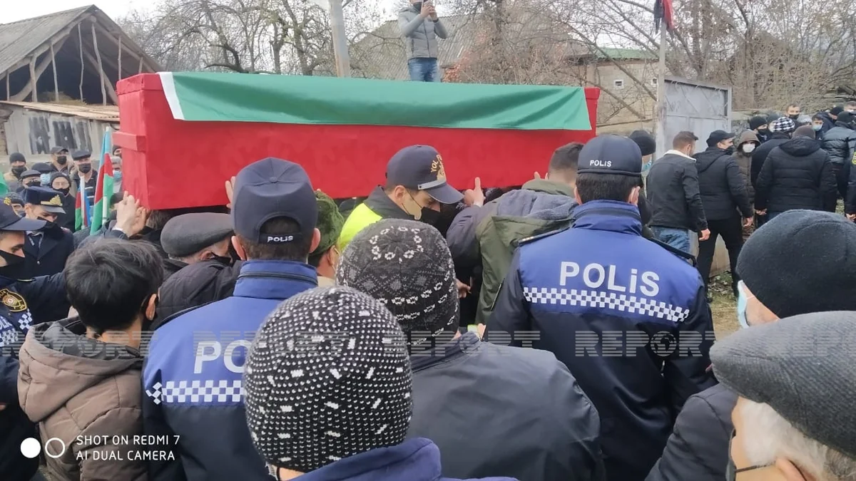 Oğuzda şəhid dəfn olunub