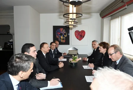 Azərbaycan və İsveçrə prezidentləri arasında görüş olub