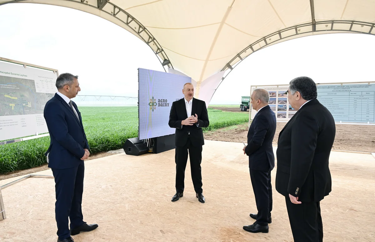 President inspects complex of irrigation facilities in Hajigabul
