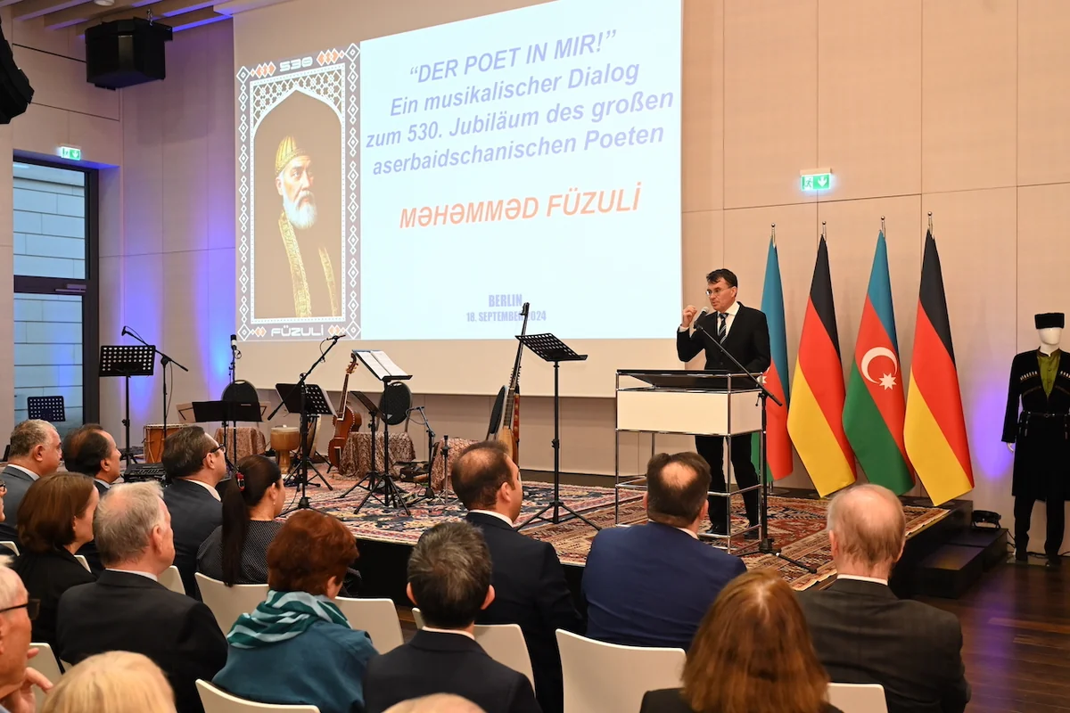 Berlində Məhəmməd Füzulinin 530 illik yubileyinə həsr olunmuş  təntənəli tədbir keçirilib