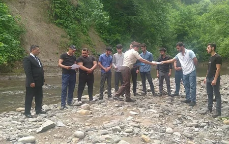 Sel təhlükəli kəndlərdə maarifləndirmə tədbirləri keçirilib