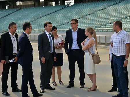 UEFA nümayəndələri Bakı Olimpiya Stadionunda olub