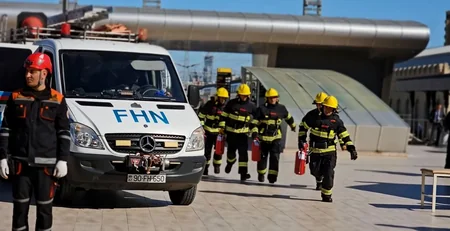 Bakı Dəmiryol Vağzalında şərti zəlzələnin nəticələrinin aradan qaldırılması ilə bağlı təlim keçirilib