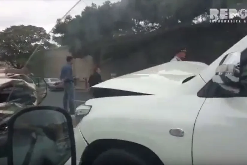 На проспекте Гейдара Алиева произошла авария, есть пострадавший - ВИДЕО