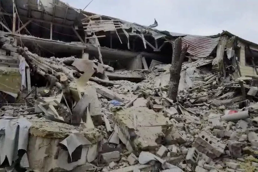 Rusiya hərbçilərinin olduğu xəstəxanada partlayış olub, onlarla ölən var