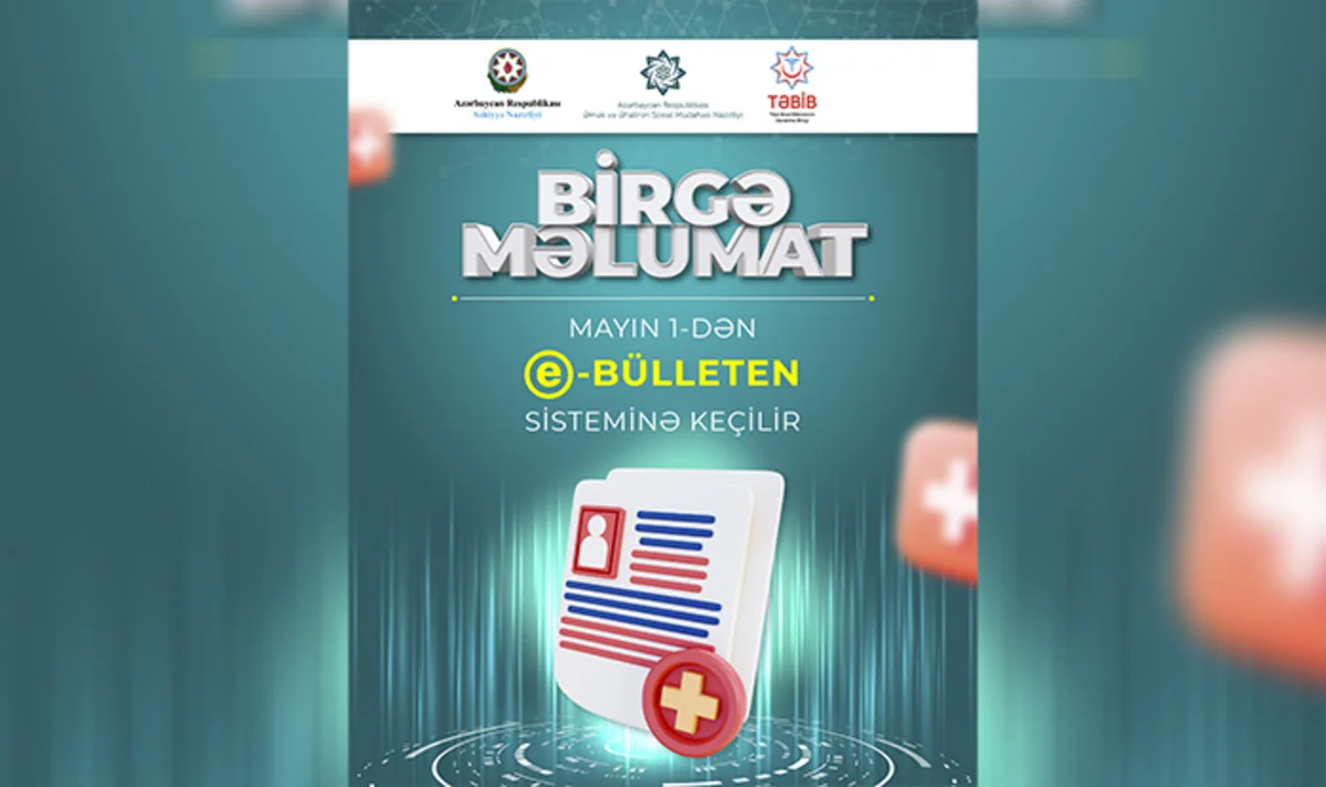 Mayın 1-dən xəstəlik vərəqi elektron sənəd formasında hazırlanacaq