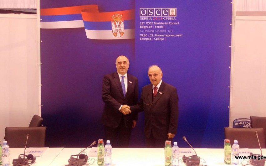 Elmar Məmmədyarov Maltanın xarici işlər naziri ilə görüşüb
