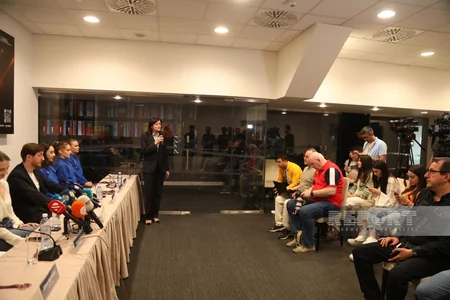 Avropa çempionu olan Azərbaycan millisinin mətbuat konfransı keçirilib