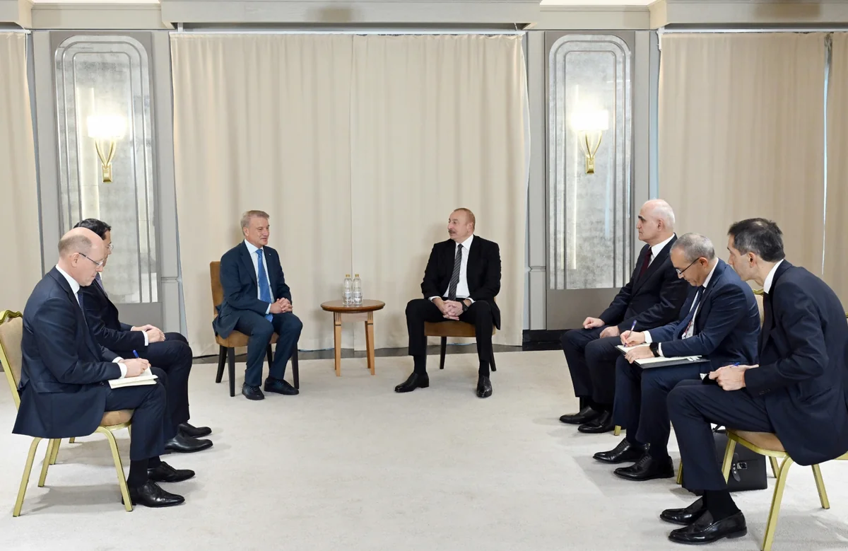Azərbaycan Prezidenti Kazanda “Sberbank”ın İdarə Heyətinin sədri ilə görüşüb - YENİLƏNİB