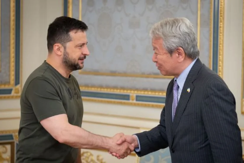 Zelenski Yaponiya nümayəndələri ilə Ukraynanın bərpasını müzakirə edib