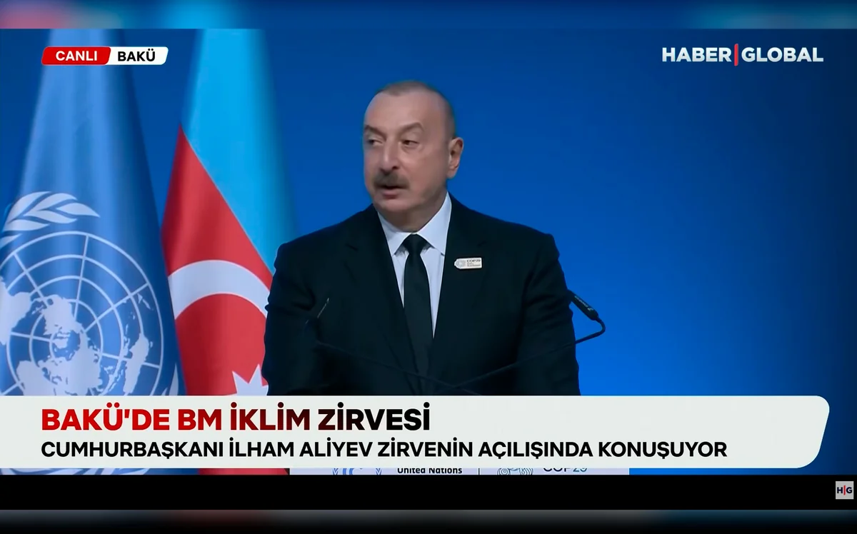 “Haber Global” Azərbaycan Prezidentinin COP29-un Liderlər Sammitindəki çıxışına dair süjet hazırlayıb