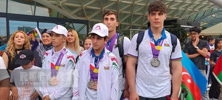 Sloveniyada möhtəşəm nəticə əldə edən Azərbaycan cüdoçuları Vətənə qayıdıblar