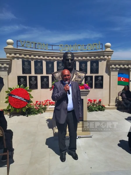 Sabirabadda şəhid polkovnik-leytenantın büstünün və xatirəsinə tikilmiş bulağın açılışı olub  