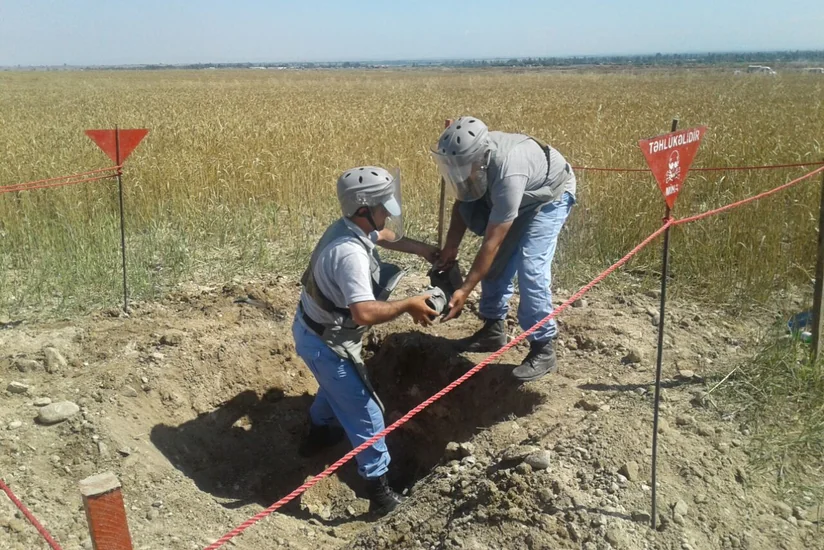 ​Tərtər və Füzulidə 4 ədəd partlamamış hərbi sursat aşkar edilib