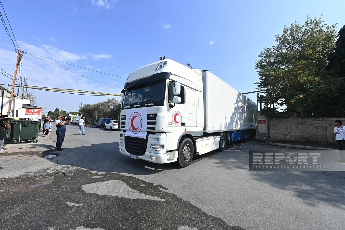 Azərbaycan Qızıl Aypara Cəmiyyəti Qarabağda yaşayan erməniəsilli şəxslərin ehtiyaclarını qarşılamaq üçün humanitar yardımı yola salıb