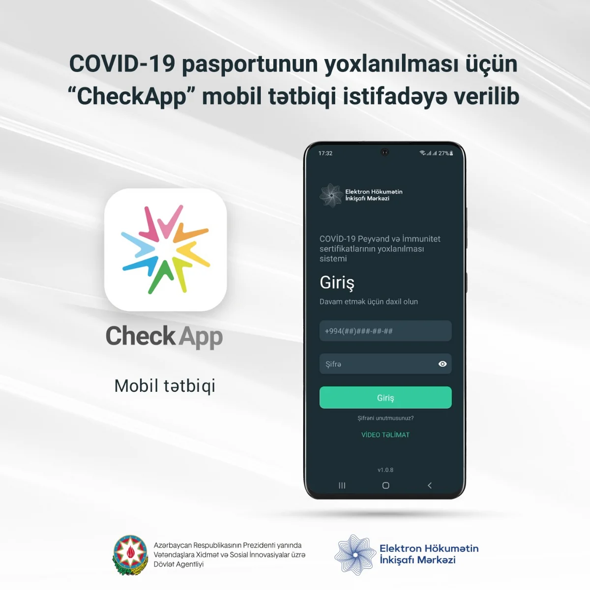 COVID-19 pasportunun yoxlanılması üçün mobil tətbiq istifadəyə verilib