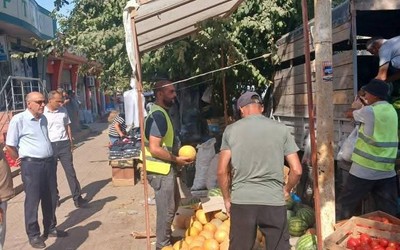 Cəlilabadın Göytəpə şəhərində qanunsuz küçə ticarəti ilə bağlı reyd keçirilib