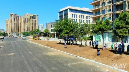 Bakıda “Cavanşir” körpüsünün ərazisində yeni yolun inşası yekunlaşır