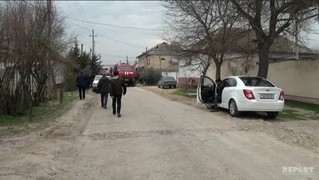 Salyanda ikimərtəbəli ev yanıb - FOTO - VİDEO - ƏLAVƏ OLUNUB