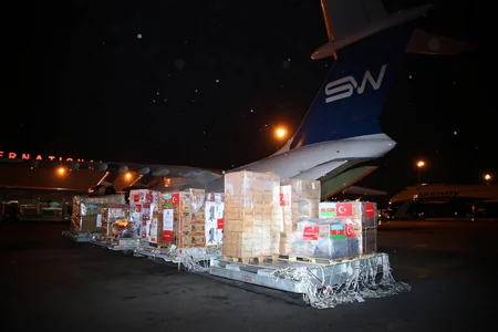 Another humanitarian aid plane leaves for Turkiye on instructions of Mehriban Aliyeva