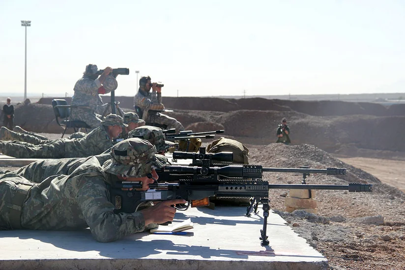 Azerbaijani snipers destroy targets with accurate fire