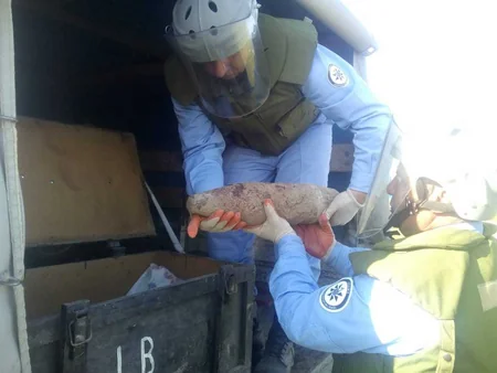 Ağdamda top mərmisi tapılıb