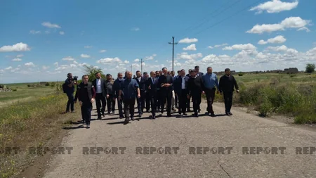 Azerbaijani religious figures from Georgia start their Aghdam trip