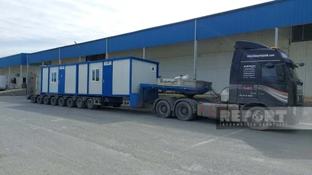 Azərbaycandan Türkiyəyə müasir modul tipli daha 5 ədəd fərdi yaşayış evi göndərilib