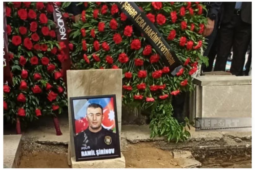 Ermənilərin mina terrorunda həlak olan polis serjantı Sumqayıt Şəhidlər xiyabanında dəfn edilib - YENİLƏNİB