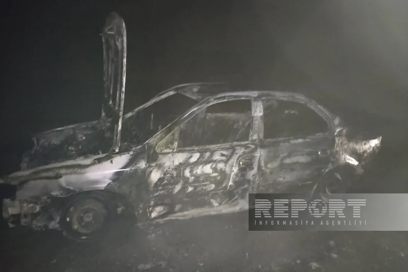 В Уджаре сгорел автомобиль