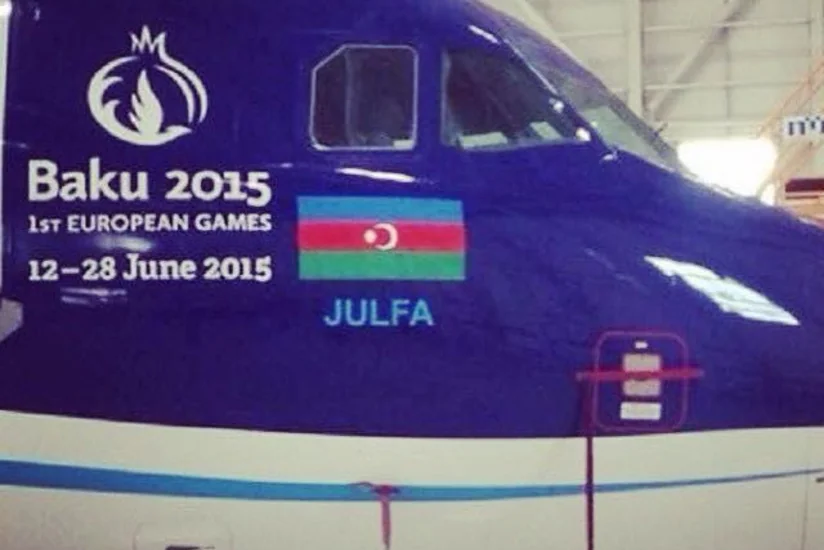 AZAL-ın təyyarələrinə Baku 2015 loqosu vurulub
