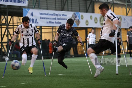 Bakı Olimpiya Stadionunda Qarabağ və Neftçi amputant futbol komandalarının oyunu keçirilib