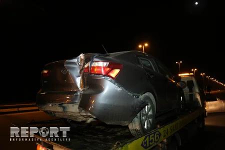 Bakıda Mercedes və KİA toqquşub - YENİLƏNİB - FOTO - VİDEO