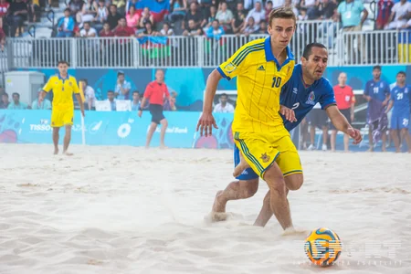 Çimərlik futbolu üzrə Azərbaycan millisi Bakı-2015ə məğlubiyyətlə başlayıb - FOTOREPORTAJ