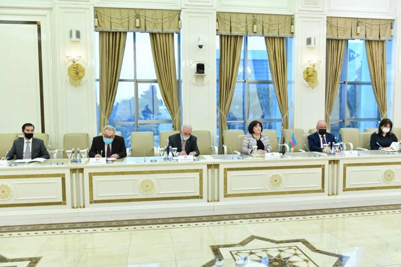 Milli Məclisin Sədri İran parlamentinin nümayəndə heyəti ilə görüşüb