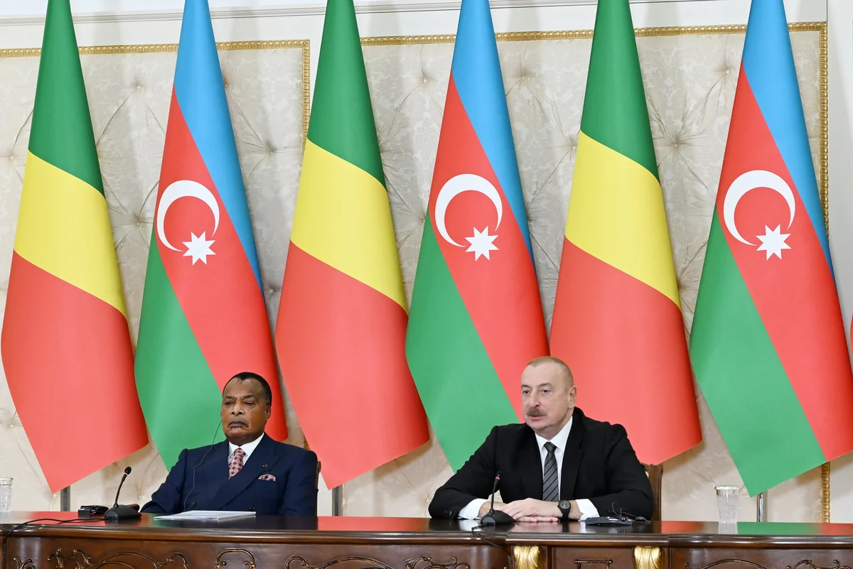 Azerbaijani and Congolese presidents make press statements