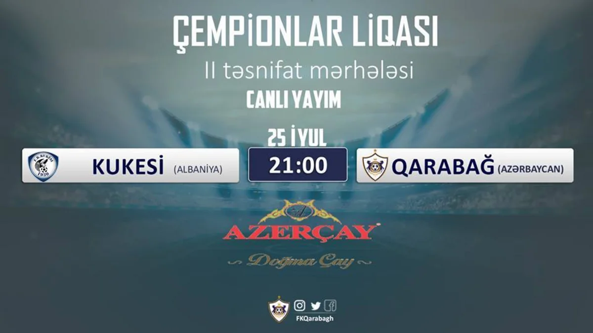 Qarabağ Kukesi ilə oyunun canlı yayımının təşkili üçün ilkin razılıq əldə edib