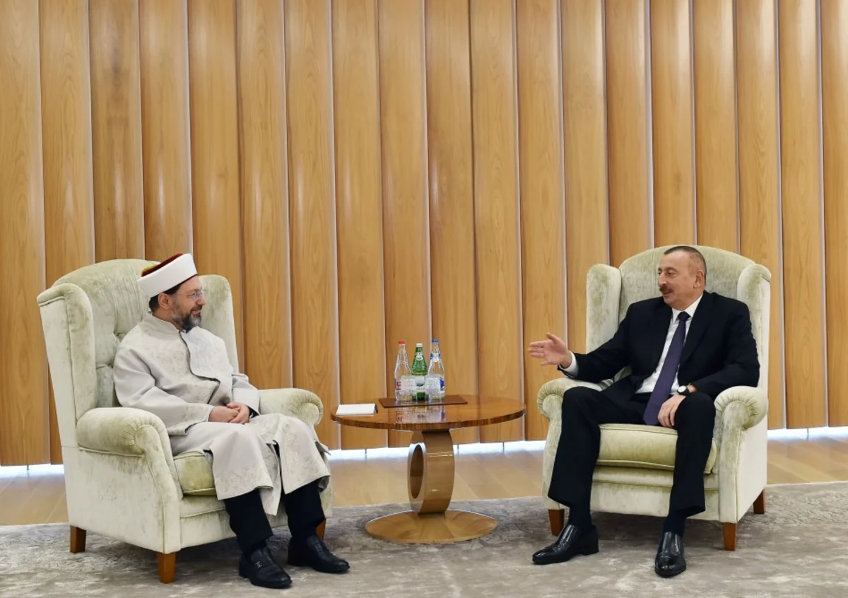 Prezident İlham Əliyev Türkiyənin Diyanət İşləri Başqanını qəbul edib