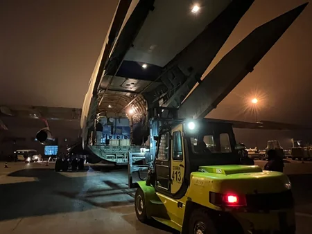 FHN-in Türkiyədəki ikinci mobil səhra hospitalı ölkəmizə gətirilib