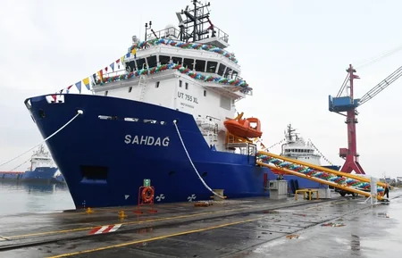President Ilham Aliyev attended ceremony to launch first tanker built at Baku Shipyard