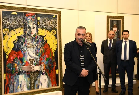 Heydər Əliyev Mərkəzində Türk dünyası rəssamlarının “Tomris” adlı sərgisi keçirilib
