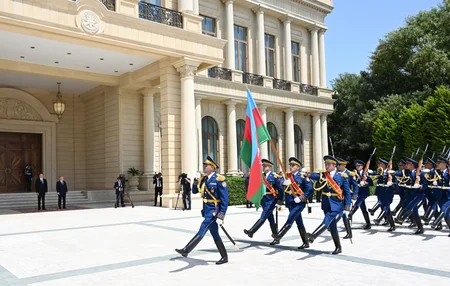 Özbəkistan Prezidentinin rəsmi qarşılanma mərasimi olub