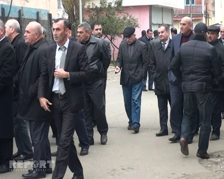 Ramil Usubov Nardaranda şəhid olmuş polis serjantının hüzr mərasimində iştirak edib - FOTO