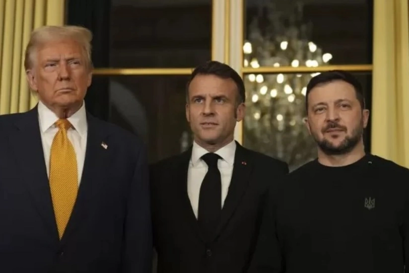 Makron, Zelenski və Tramp arasında görüş 20 dəqiqə davam edib